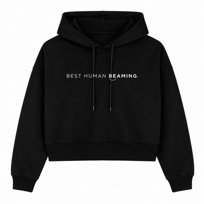 CROPPED COTTON HOODIE