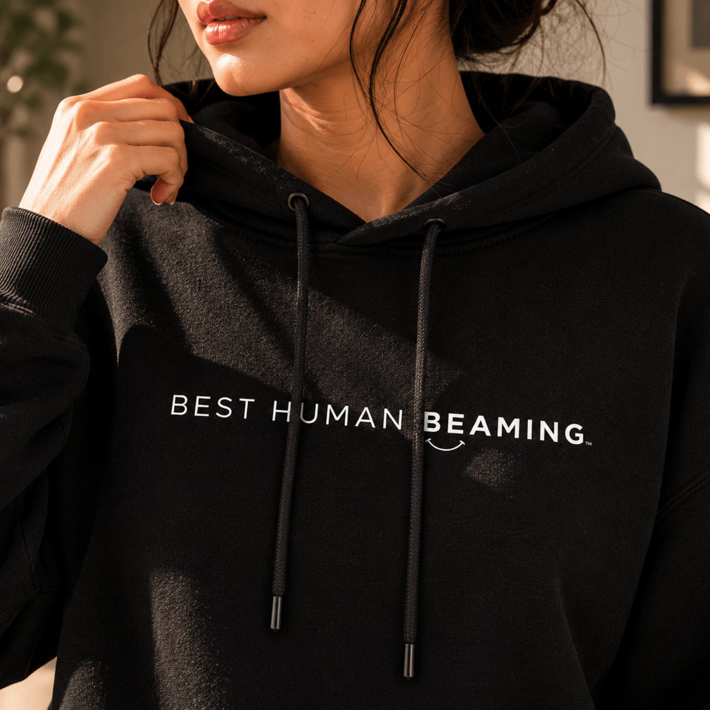 CROPPED COTTON HOODIE